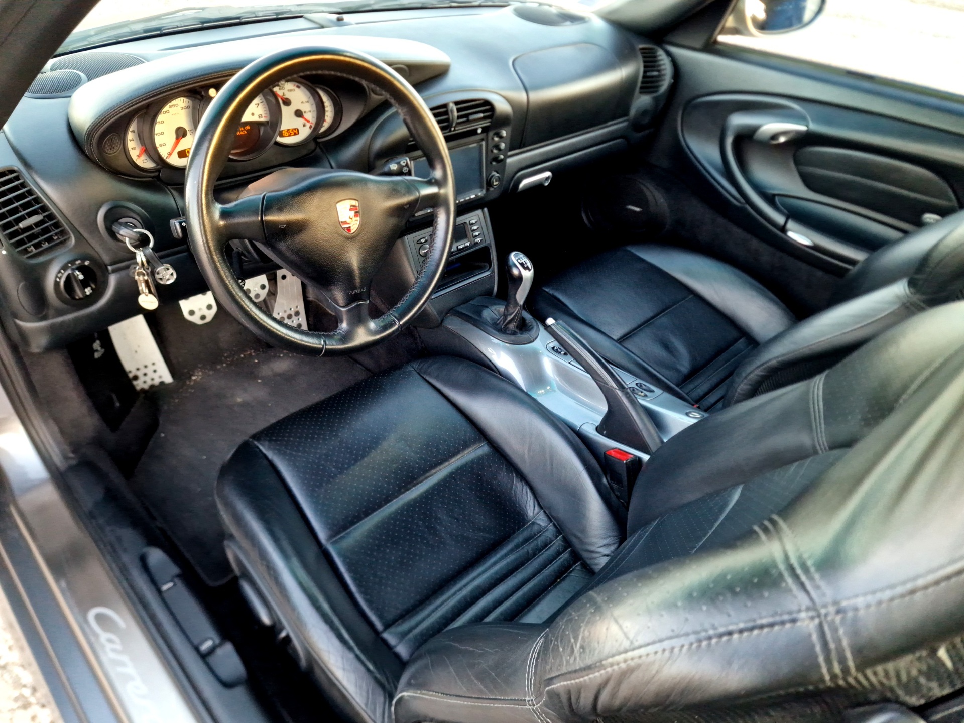 Intérieur Porsche 996 Carrera 4S cuir noir boîte manuelle